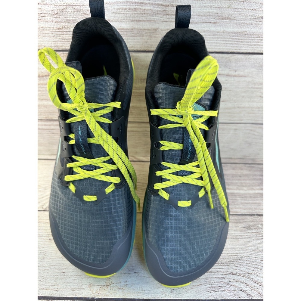 Altra Men's Black & Green Lone Peak 8 Trail Lace Up Running Shoes Size 12 M NWB - Picture 2 of 11